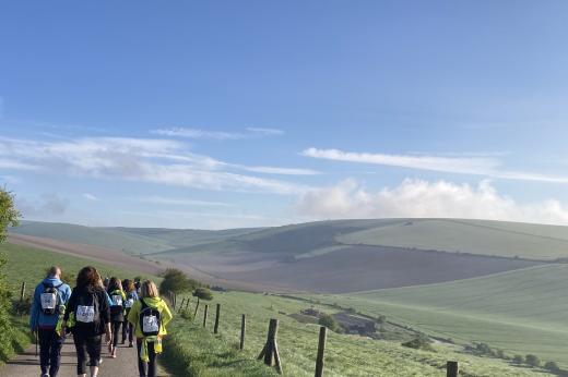 Supporters walking the South Downs Trek 2024