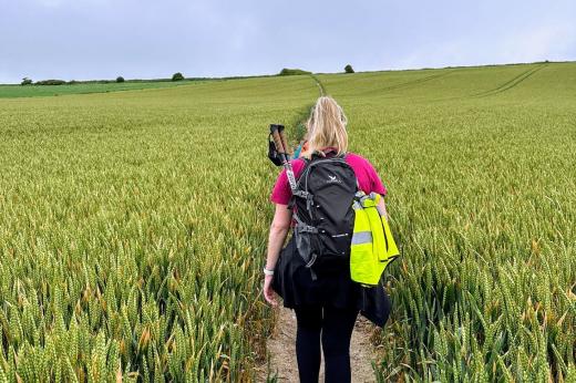 Supporter walking the South Downs Trek 2024