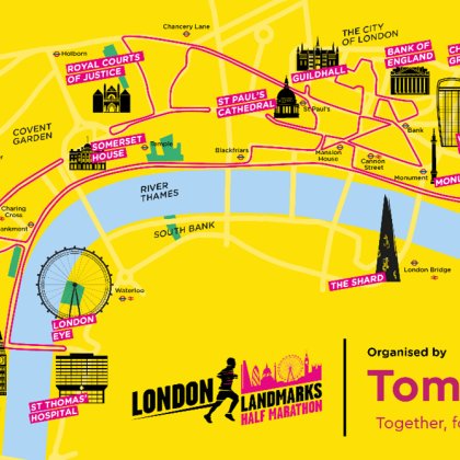 The London Landmarks Half Marathon route