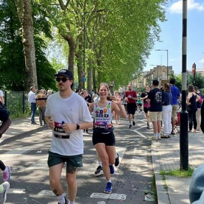 RMCC runner waving