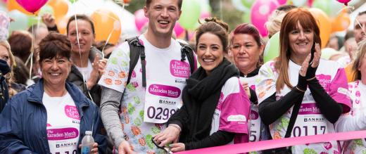 Emmy and Jake cut the ribbon at the 2016 Marsden March