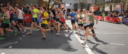 London marathon runners