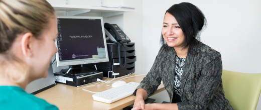 Dr Naureen Starling and patient