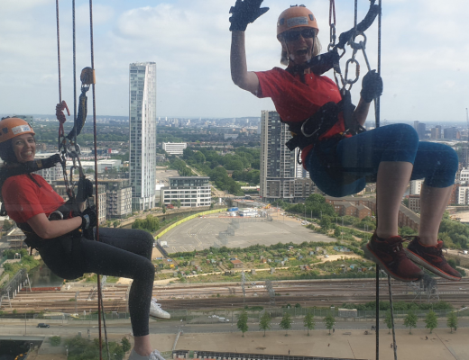 two people abseiling