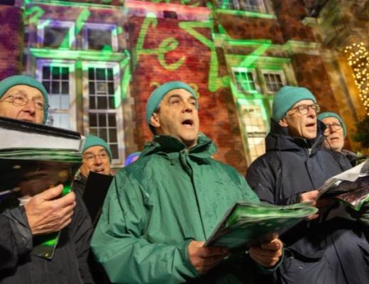 Men singing carols